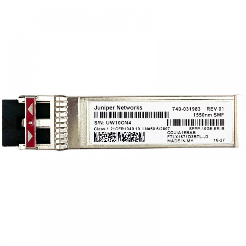 Juniper SFPP-10GE-ER (740-031983) SFP+ 10GBASE-ER 40km Single-Mode Optical Transceiver Module