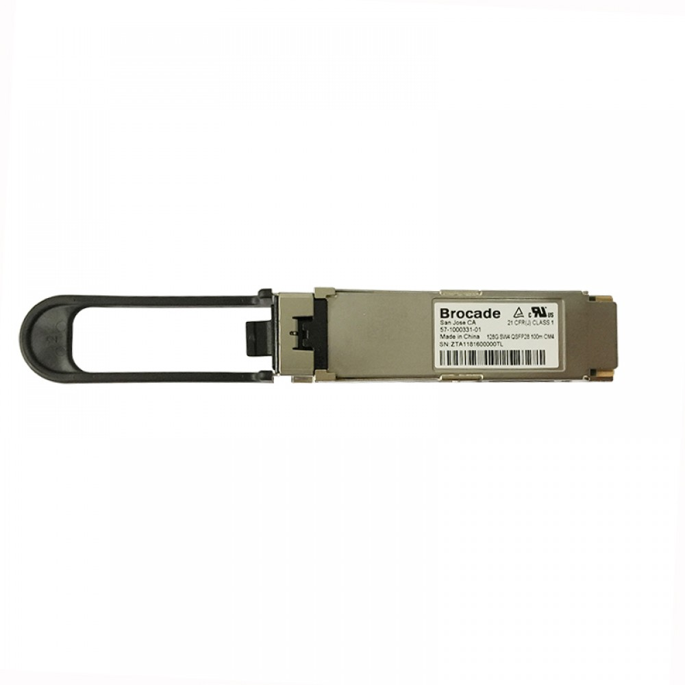Brocade XBR-000268 128G (4x32Gb) SW4 QSFP28 100m OM4 Transceiver Module (1-pack)