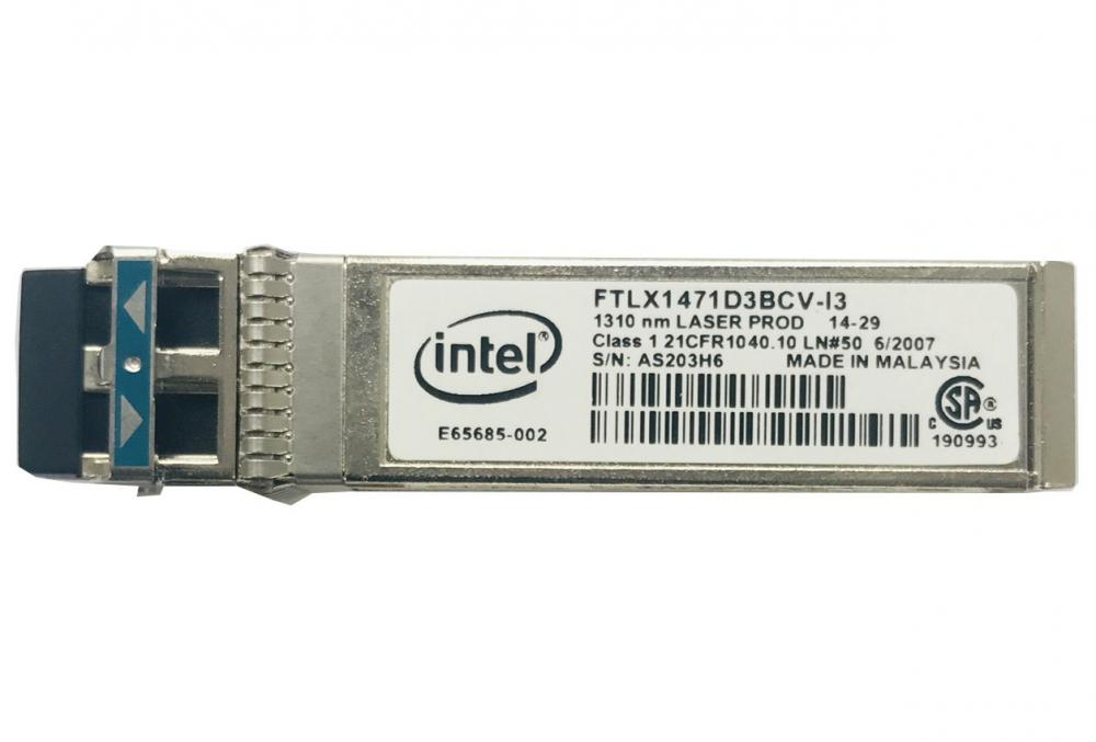 Intel FTLX1471D3BCV-I3 SFP+ 10GBASE-LR Dual-Rate Extended Temp Single-Mode Optical Transceiver Module