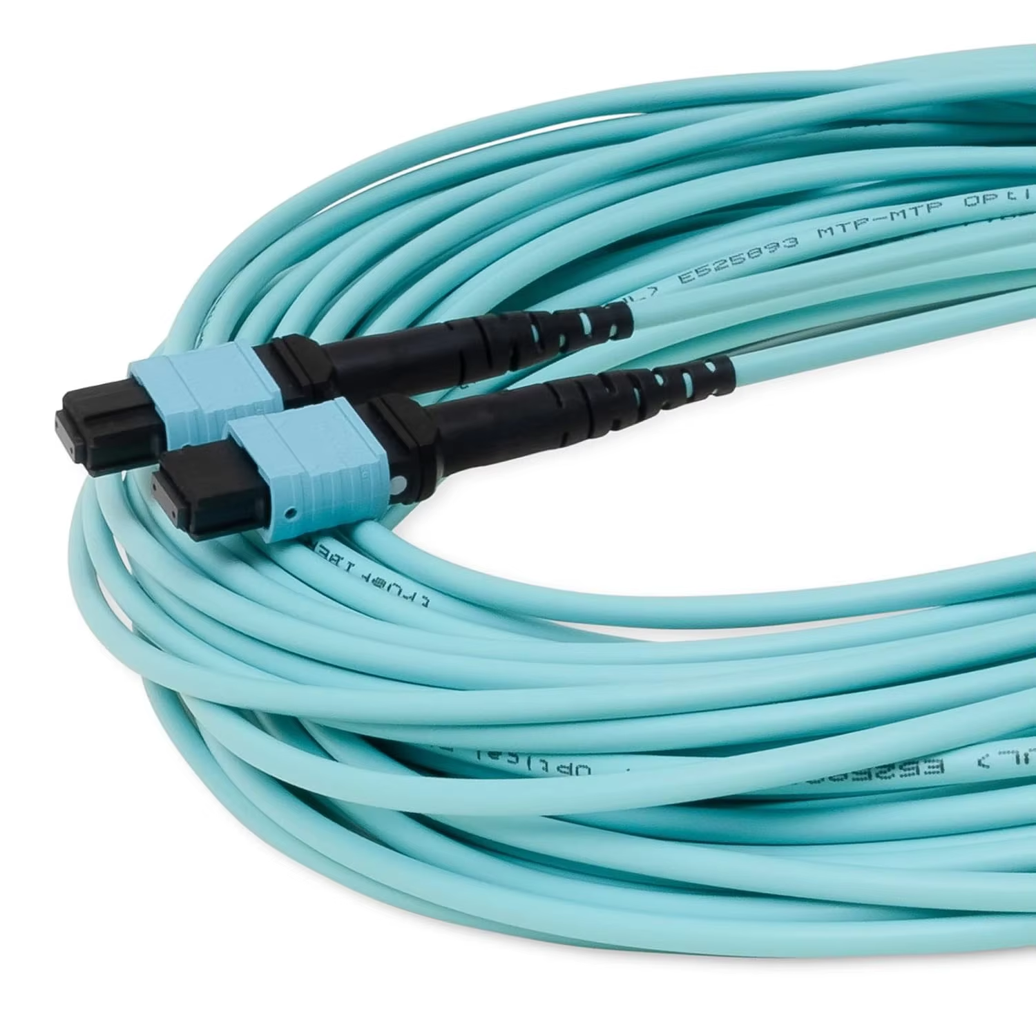 MPO to MPO Fiber Patch Cable, OM3 Multimode Type B 8/12 Core, 1-60M Options, 40G/100G High-Speed Fiber Optic Jumper for Data Center