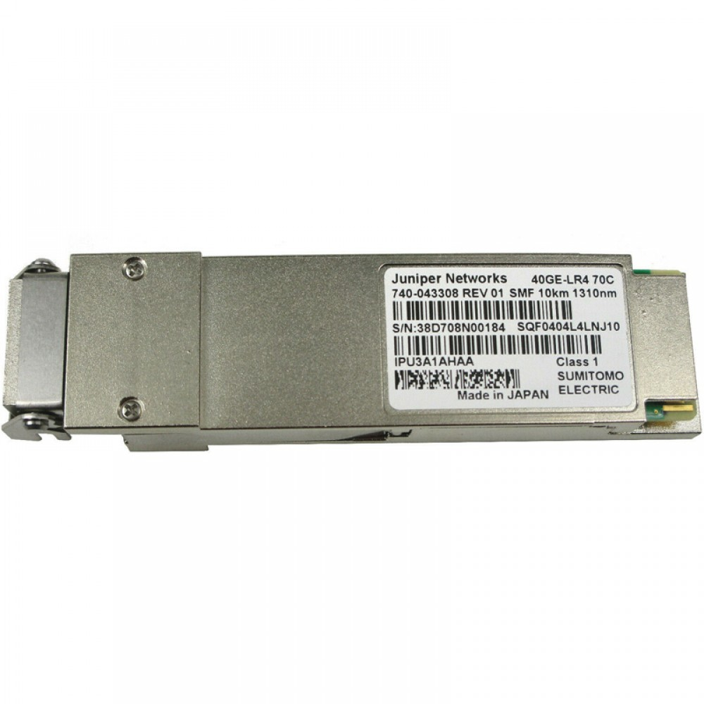 Juniper QSFPP-40GBASE-LR4 (740-043308) QSFP+ 40GBASE-LR4 Single-Mode Optical Transceiver Module
