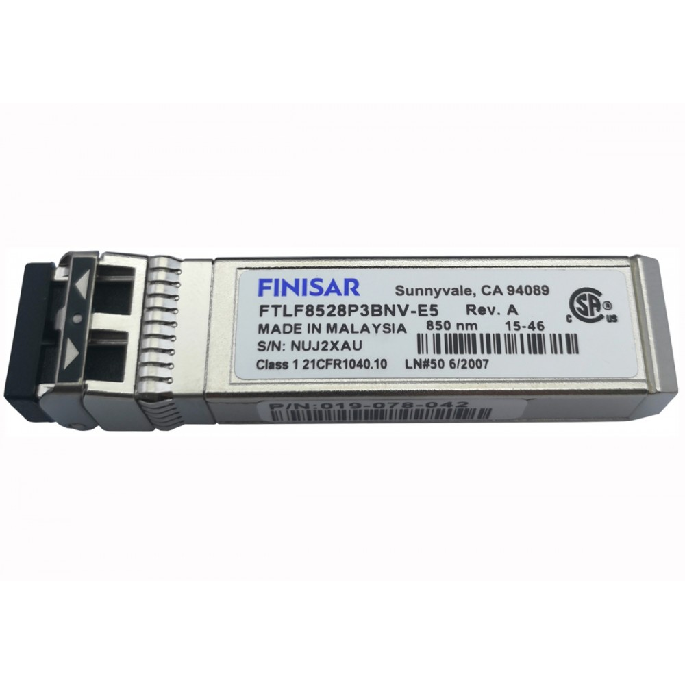 Finisar FTLF8528P3BNV 8GFC Extended Temperature SFP+ Transceiver