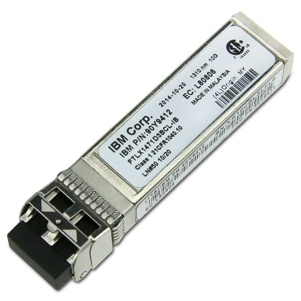 IBM 90Y9412 (FRU 90Y9410 / 90Y9411) 10GBASE-LR SFP+ Optical Transceiver Full Datasheet