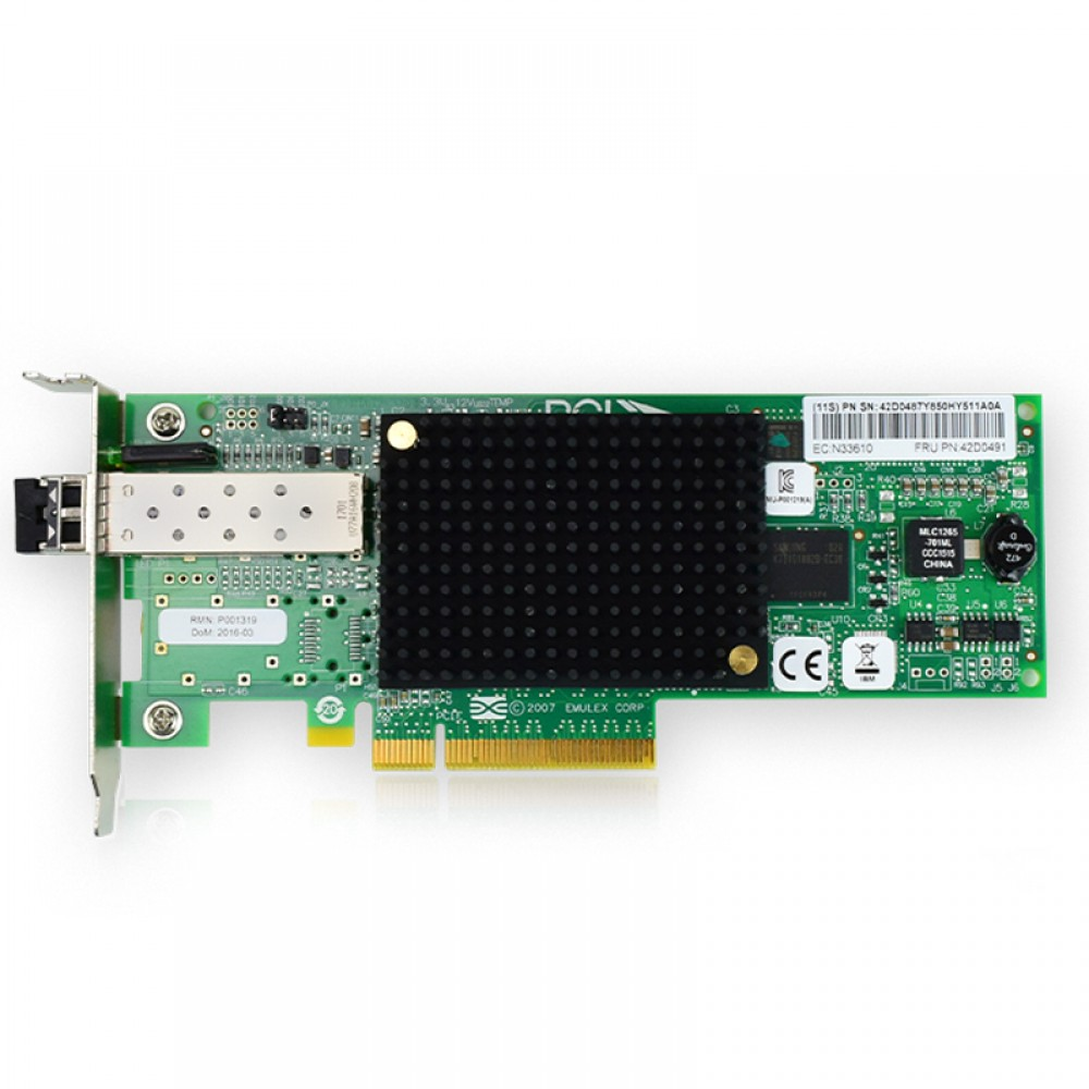 IBM 00JY847 (FRU 00JY807 / 42D0485) Emulex LPe12000 Single-Port 8Gb Fibre Channel HBA Low Profile Half Height Datasheet