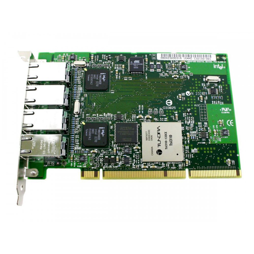 Intel PWLA8494MT PRO/1000 MT Quad Gigabit RJ45 PCI-X Server Adapter (82546 Chip)
