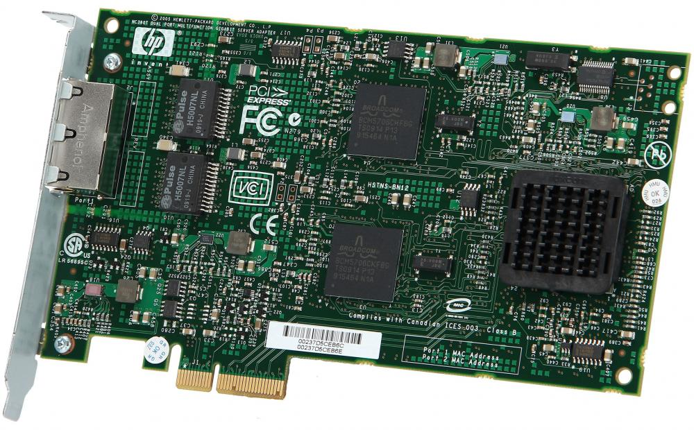 HPE NC380T PCI-E Dual Port Multifunction Gigabit Server Adapter (394795-B21)