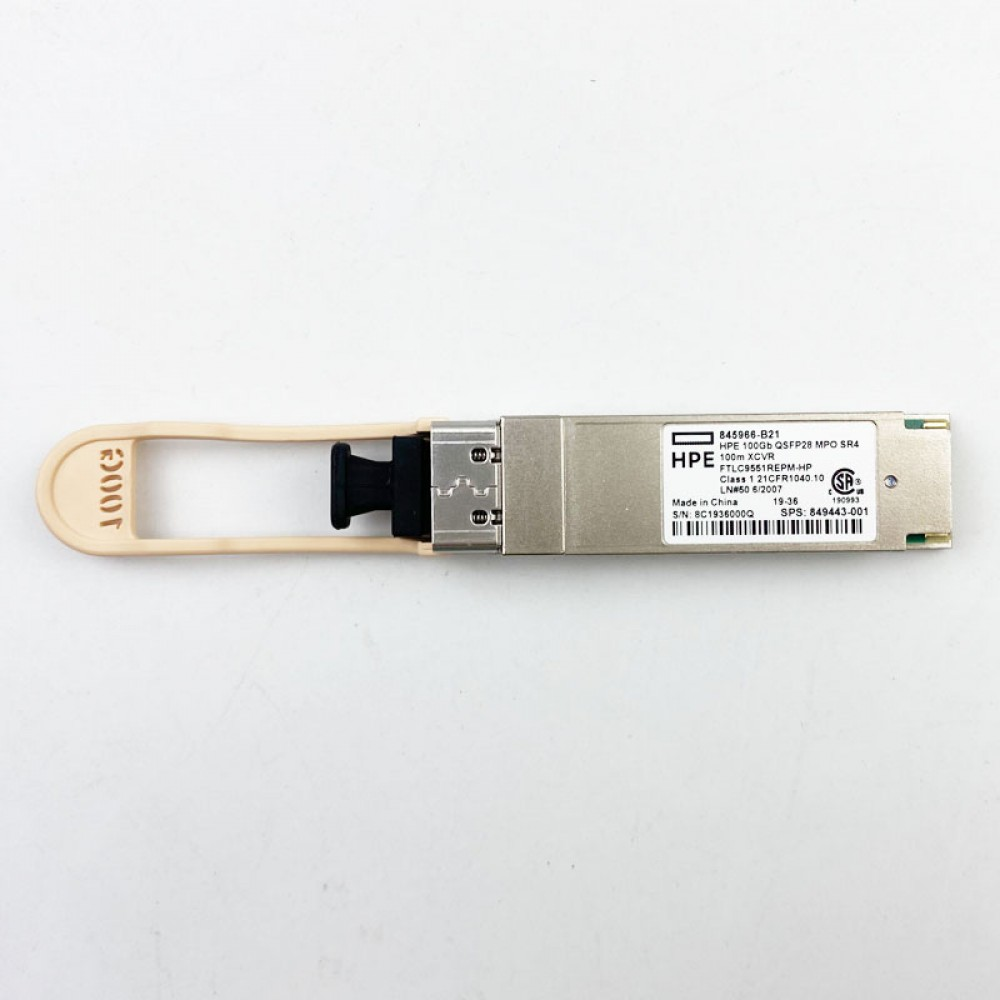 HPE 100Gb QSFP28 MPO SR4 Transceiver (845966-B21)