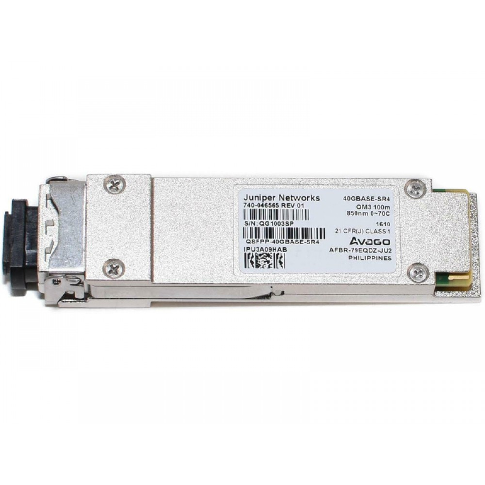 Juniper QSFPP-40GBASE-SR4 (740-046565) QSFP+ 40GBASE-SR4 Parallel Multi-Mode Optical Transceiver Module