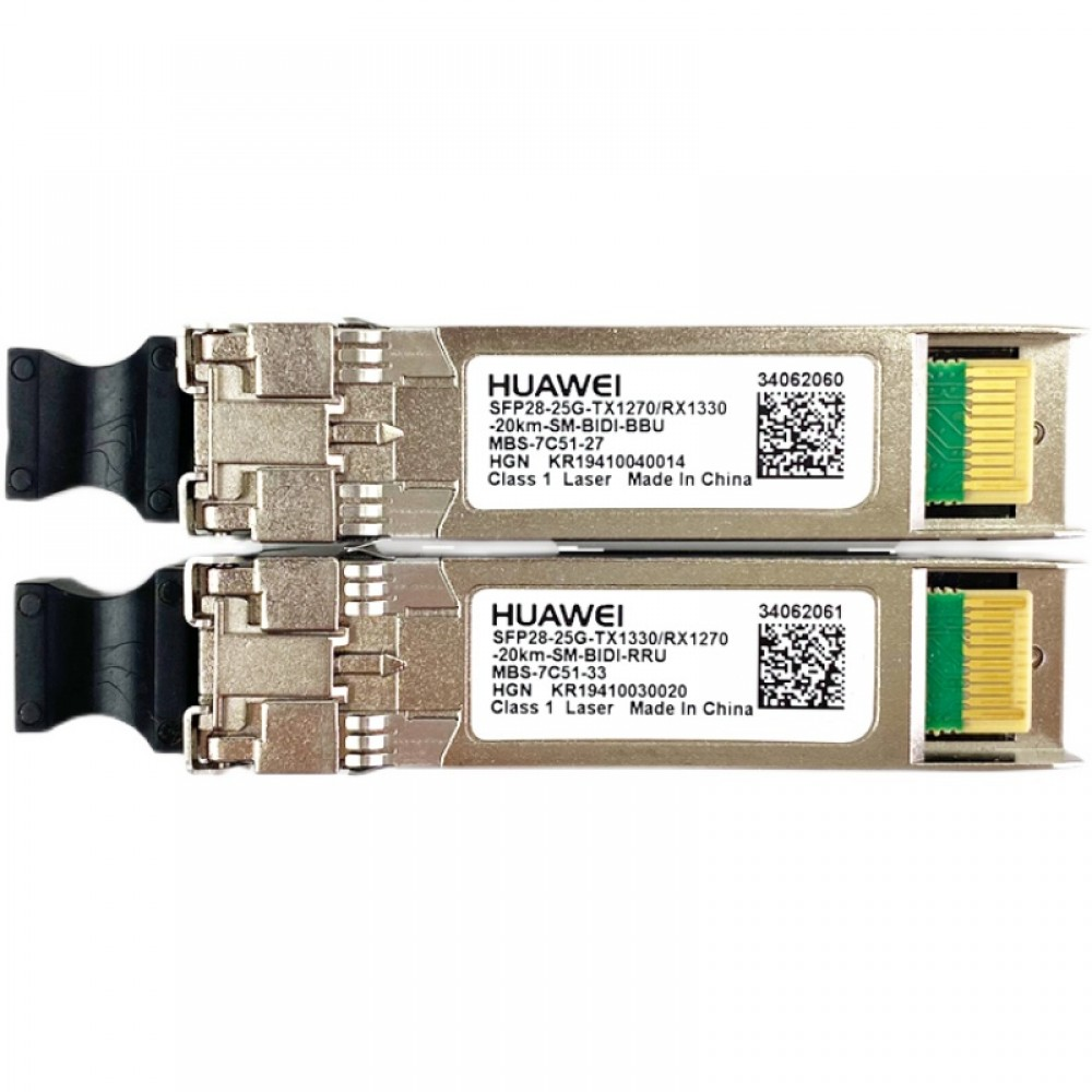 Huawei SFP28 25G BiDi 20km Single-mode Optical Module PN:34062061 (Tx1330/Rx1270)