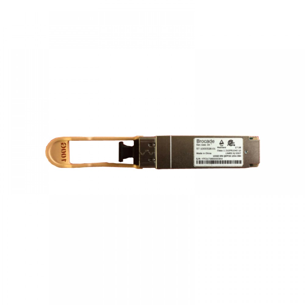 Brocade 57-1000326-01 100GBASE-SR4/4x25GbE QSFP+ Transceiver Module (1-pack)