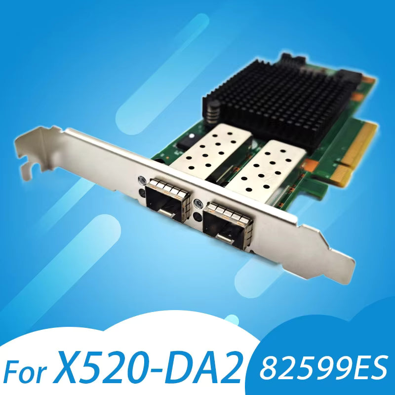 Intel X520-DA2 10GbE Dual SFP+ PCIe x8 Ethernet Network Adapter Card (82599ES Chipset)