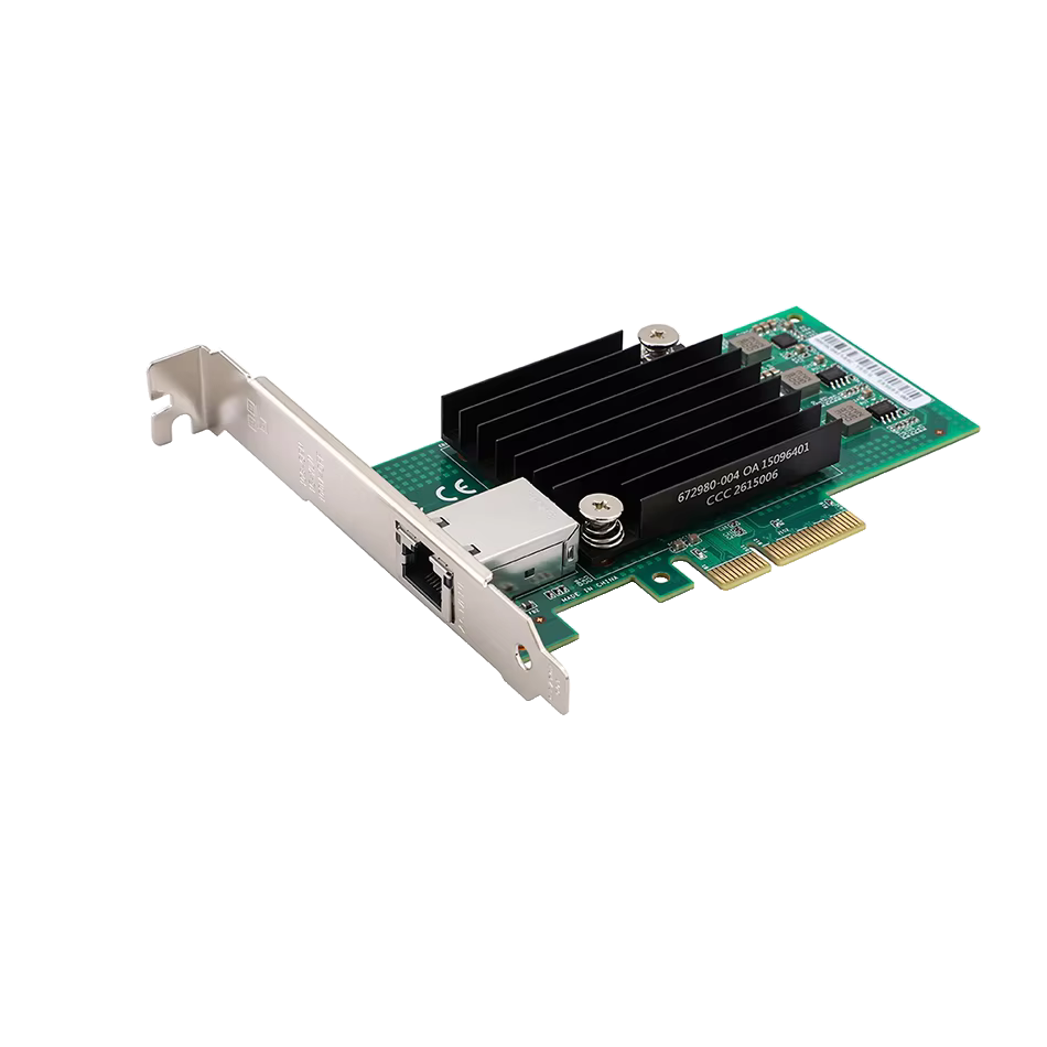 Marvell AQC107 / Intel X550-T1 10GbE Single RJ45 PCIe x4 Ethernet Network Adapter Card