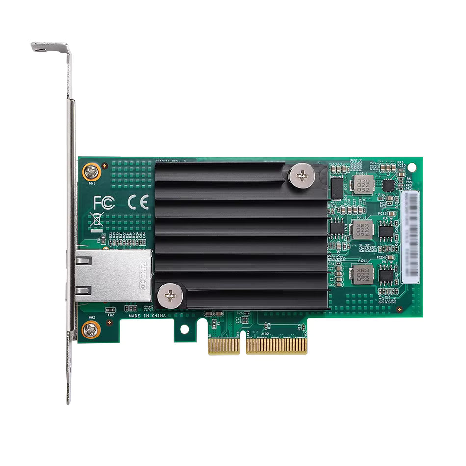 Marvell AQC107 / Intel X550-T1 10GbE Single RJ45 PCIe x4 Ethernet Network Adapter Card