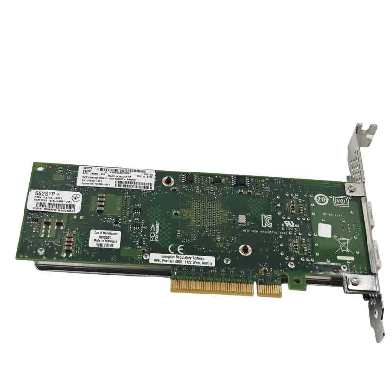 HPE 562SFP+ 10GbE 2-Port SFP+ PCIe 3.0 x8 Ethernet Network Adapter (727055-B21)