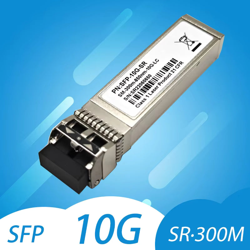 10G SFP+ SR Transceiver Module, 10GBase-SR 850nm 300m MMF LC Duplex for Cisco SFP-10G-SR / Mikrotik S+85DLC03D / Ubiquiti