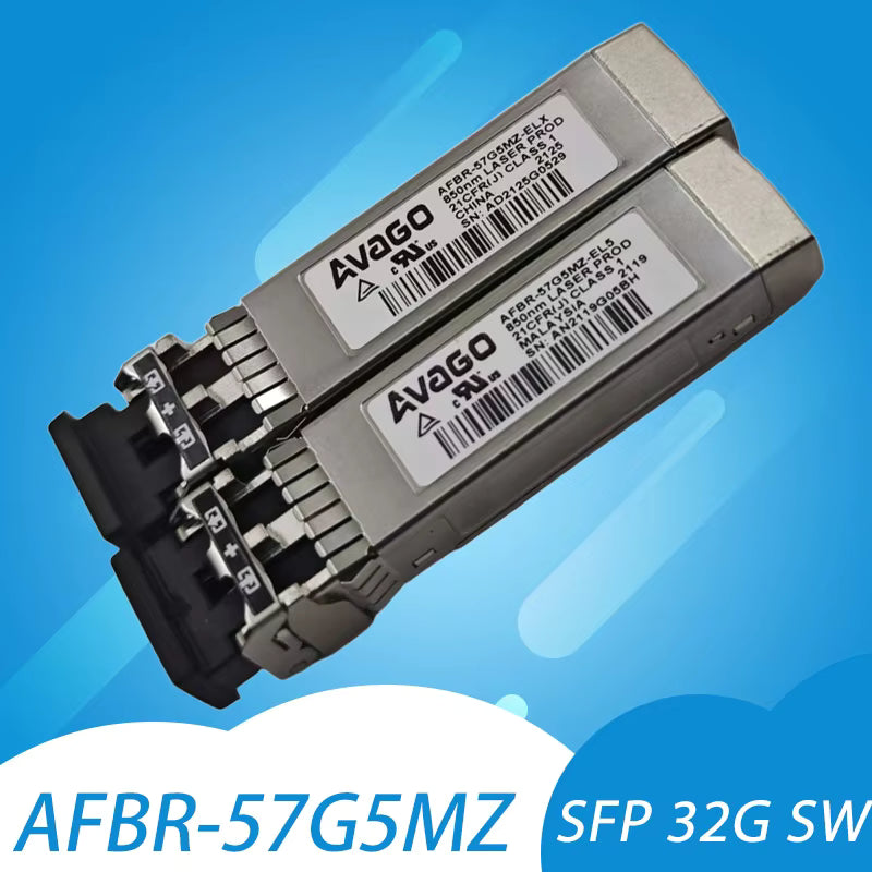 Avago 32G SFP+ Transceiver Module, AFBR-57G5MZ 32Gbps Fibre Channel 850nm 100m MMF LC Duplex Transceiver