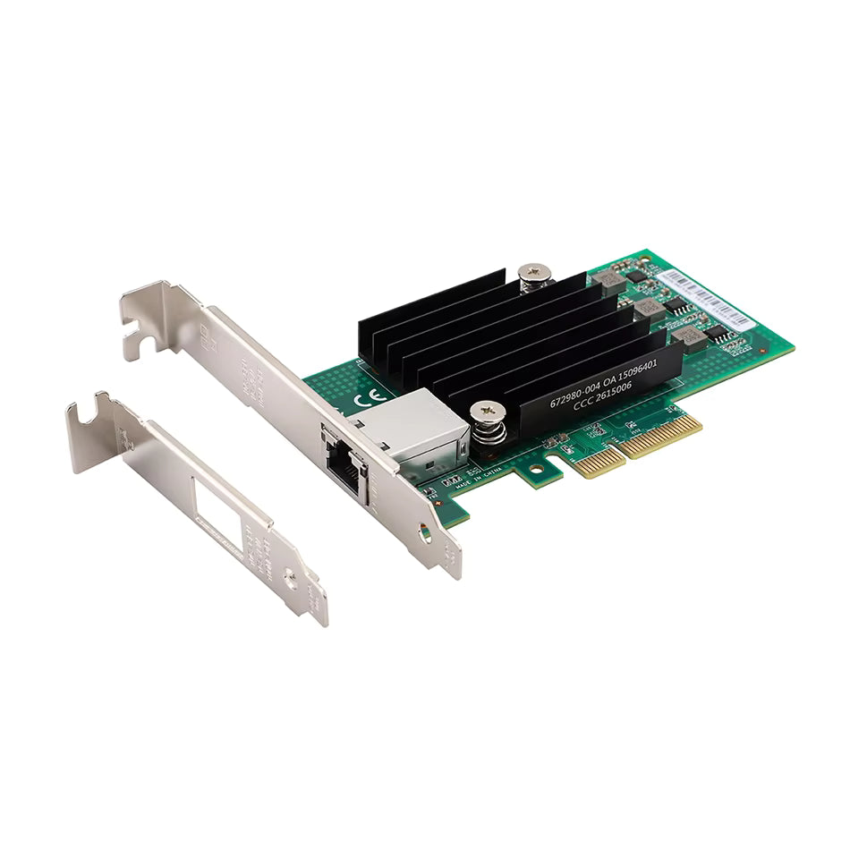 Marvell AQC107 / Intel X550-T1 10GbE Single RJ45 PCIe x4 Ethernet Network Adapter Card