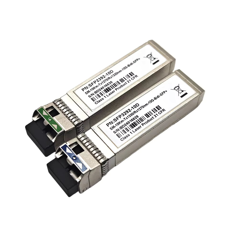10G BIDI SFP+ Transceiver Module, 10GBase-BX 1270/1330nm SMF LC WDM 10-80km for Cisco Switches