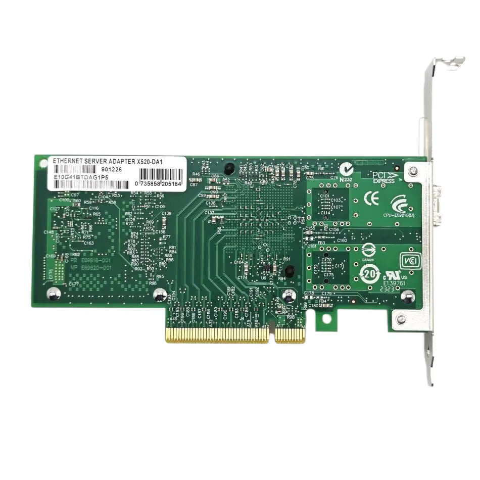 Intel X520-DA1 10GbE Single SFP+ PCIe x8 Ethernet Network Adapter Card (82599EN Chipset)