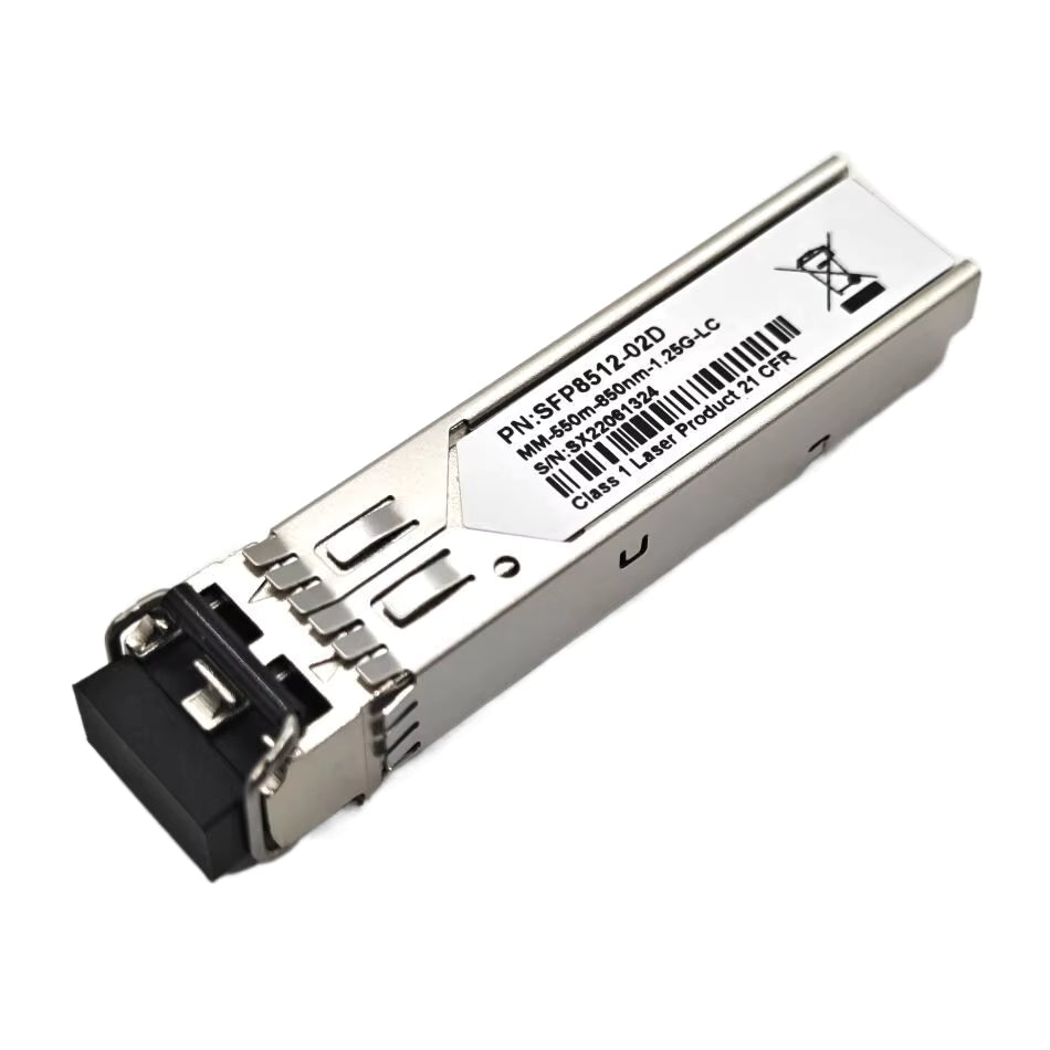 1.25G SFP 1000Base-SX 850nm MMF Transceiver Module, 550m LC DDM, Compatible with Cisco GLC-SX-MMD, Meraki, Fortinet, Ubiquiti UniFi, Mikrotik