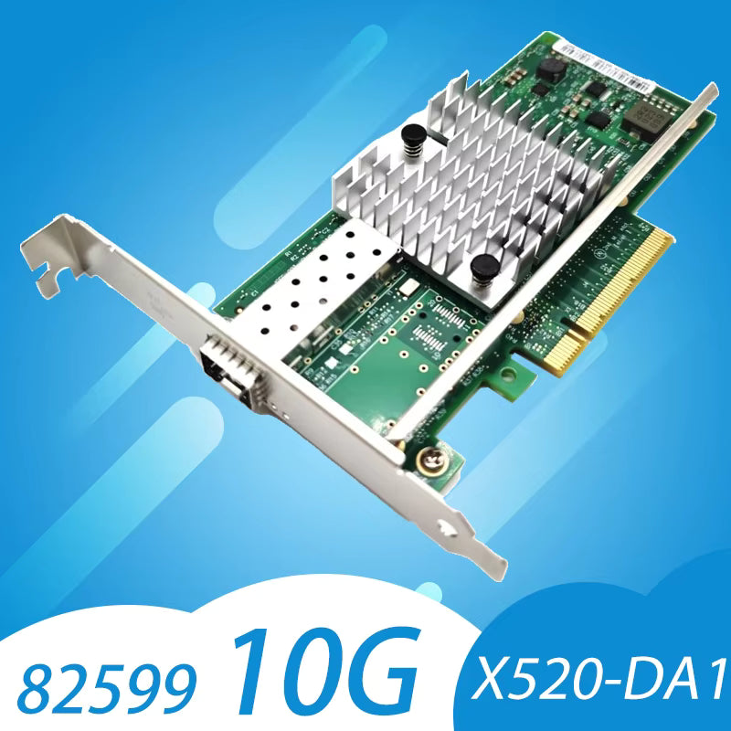 Intel X520-DA1 10GbE Single SFP+ PCIe x8 Ethernet Network Adapter Card (82599EN Chipset)