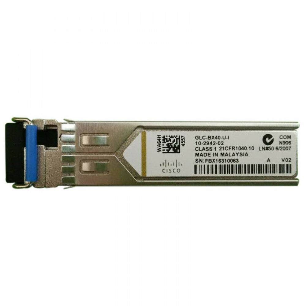 Cisco GLC-BX40-U-I 1000BASE-BX40-U BiDi Single-Fiber SFP Transceiver