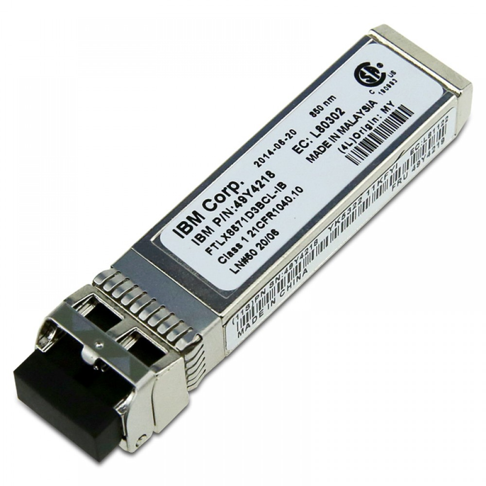 IBM 49Y4218 (FRU 49Y4219) 10G SR SFP+ Optical Transceiver Full Datasheet