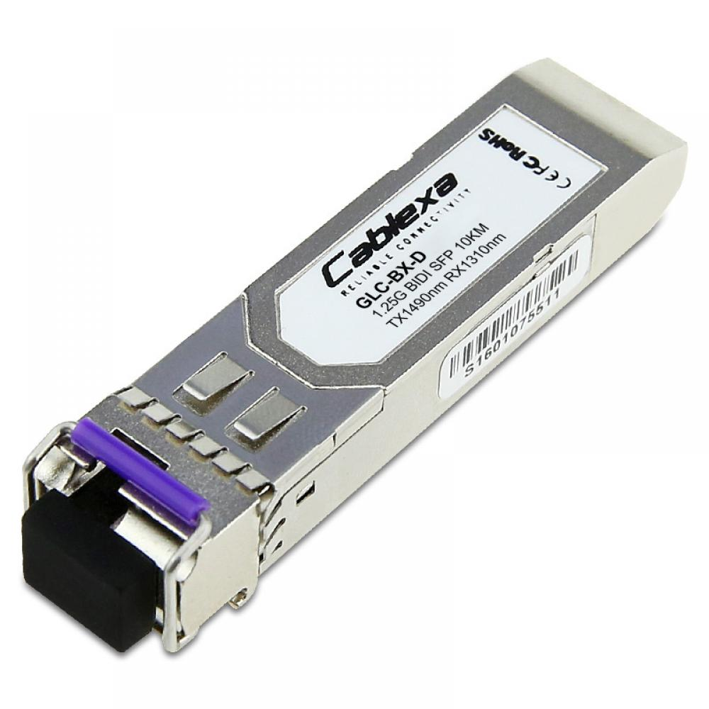 Compatible GLC-BX-D 1000BASE-BX10 BiDi Single Fiber SFP Transceiver