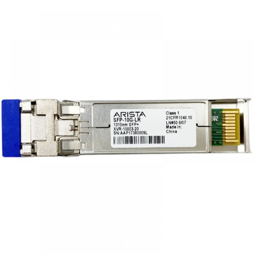 Arista SFP-10G-LR (XVR-10003-20) 10G SFP+ LR Single-Mode Optical Transceiver Module (1310nm, Duplex LC, 10km)