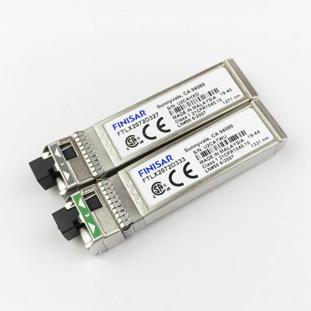 Finisar 10G BIDI SFP+ Transceiver Pair (FTLX2072D327/333)