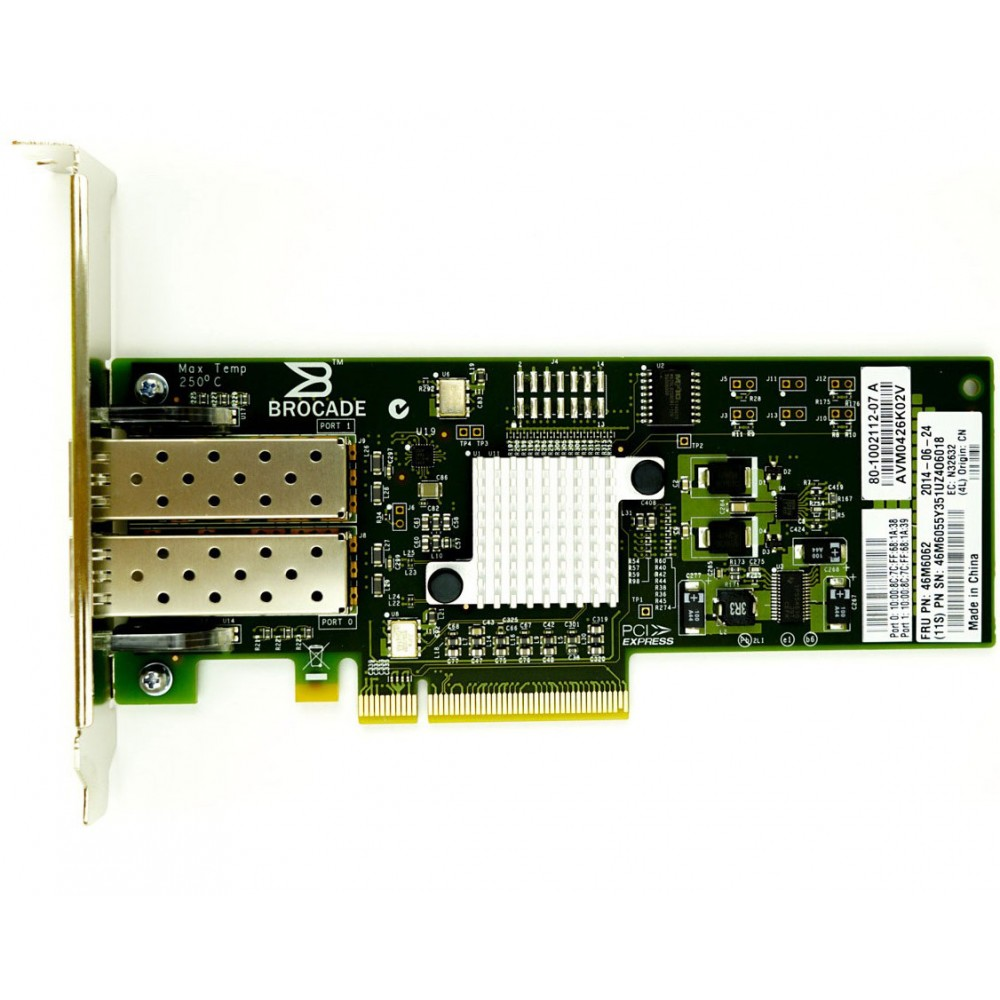 IBM 46M6062 (FRU 46M6052 / 46M6050) Brocade BR-825 Dual-Port 8Gb Fibre Channel HBA PCIe2.0 x8 Full Datasheet