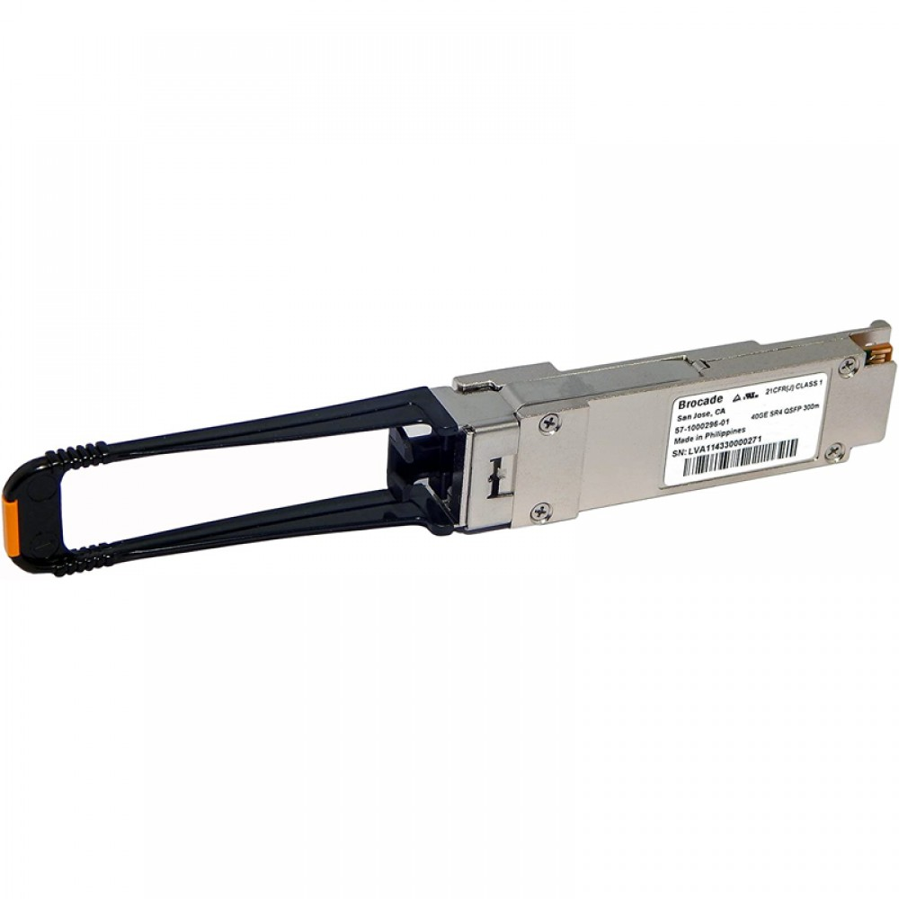 Brocade 57-1000296-01 40GE SR4 QSFP+ 300m Transceiver Module (1-pack)