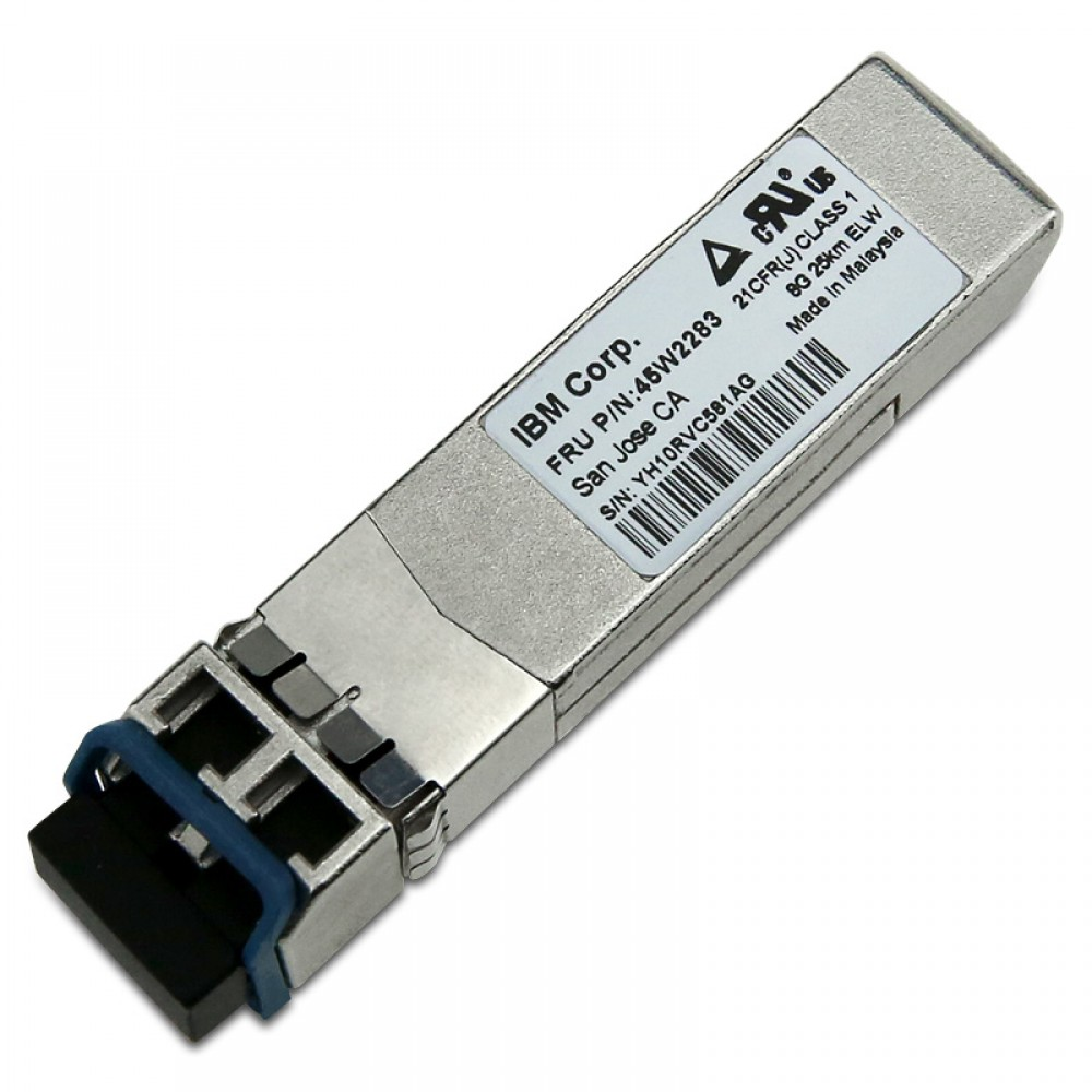IBM 45W2283 (FRU 45W2060) 8Gb FC ELW 25km SFP+ Fibre Channel Transceiver Full Datasheet
